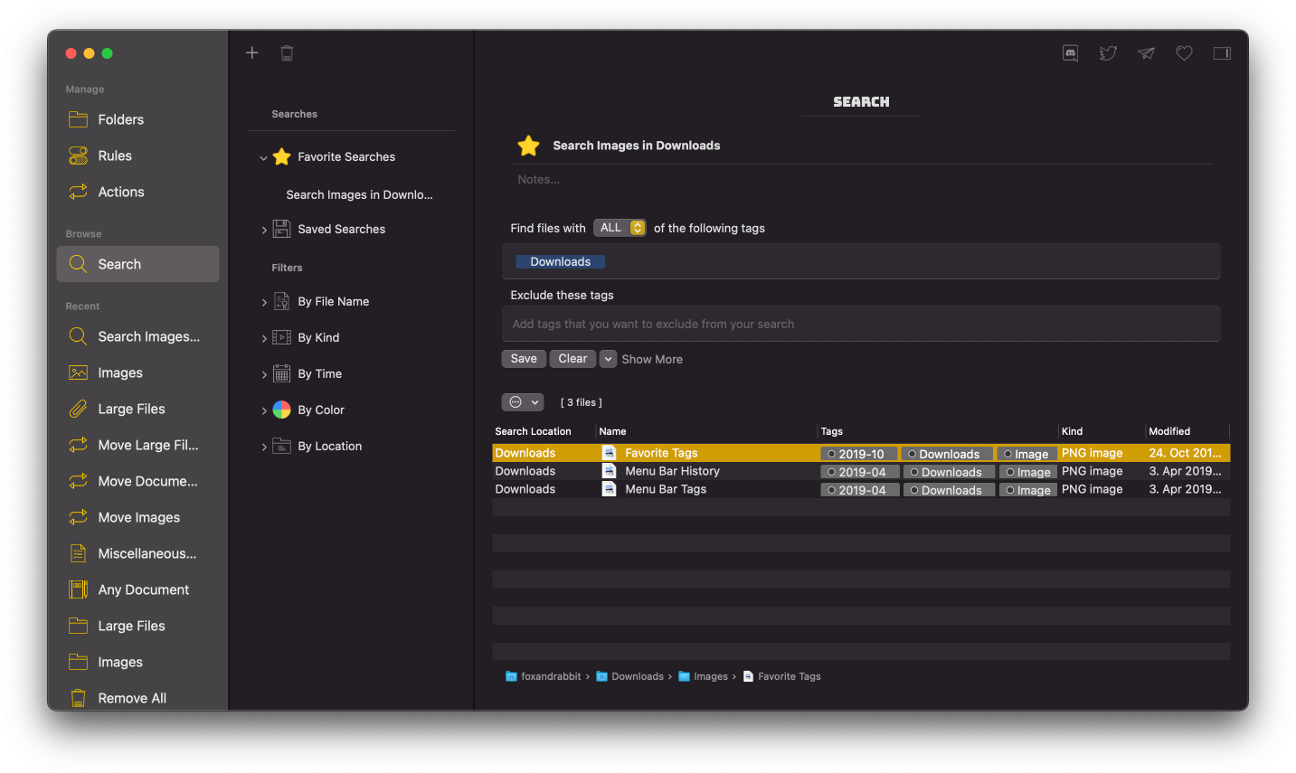 Rule Editor - File Search
