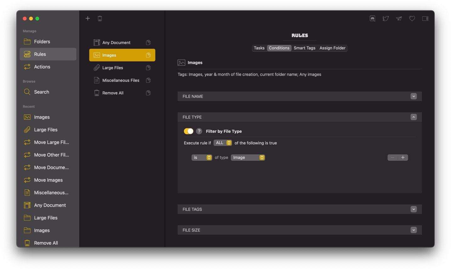 Rule Editor Conditions