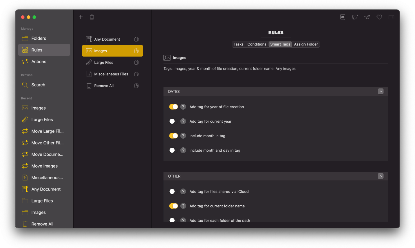Rule Editor Smart Tags